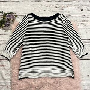 COS Black and White Striped Blouse